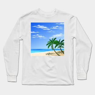 Coconut Trees along the Shore Long Sleeve T-Shirt